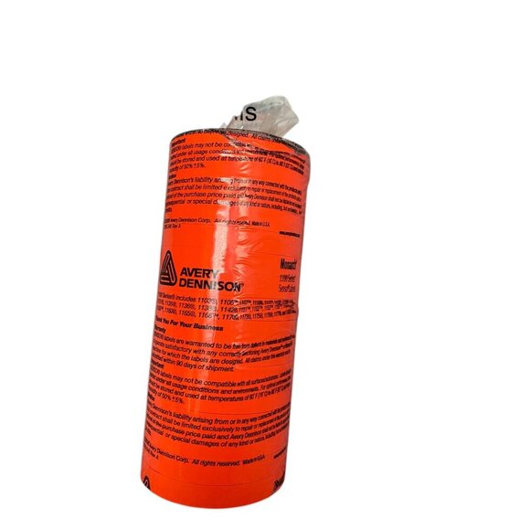 Uline Monarch 1110 Red Removable Labels 17M Roll Box Avery Dennison New - Picture 4 of 9